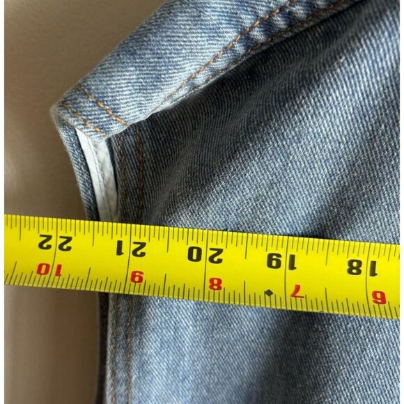 Unbranded Men Sleeveless Denim With Collar Safari Jeans Vest Blue Size XXL - Picture 2 of 8